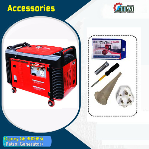 3 KVA Portable Generator Osprey GE-3000PSi, Petrol Run, Recoil & Self Start 